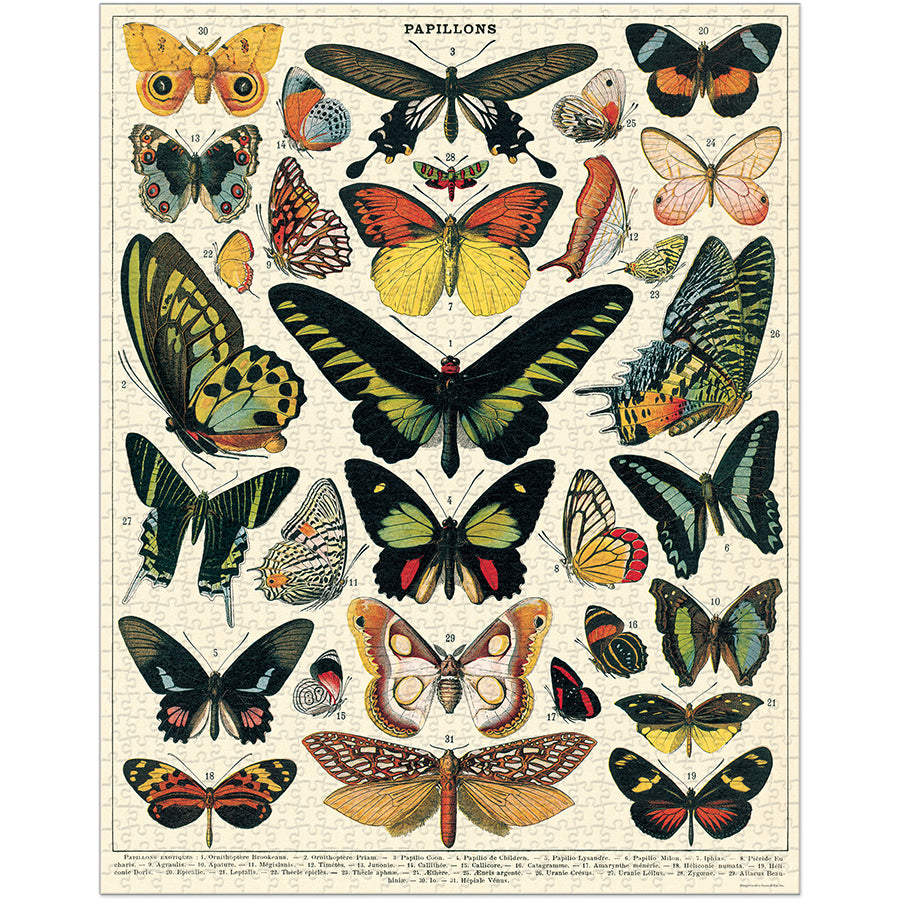 Vintage - papillons (1000pcs)