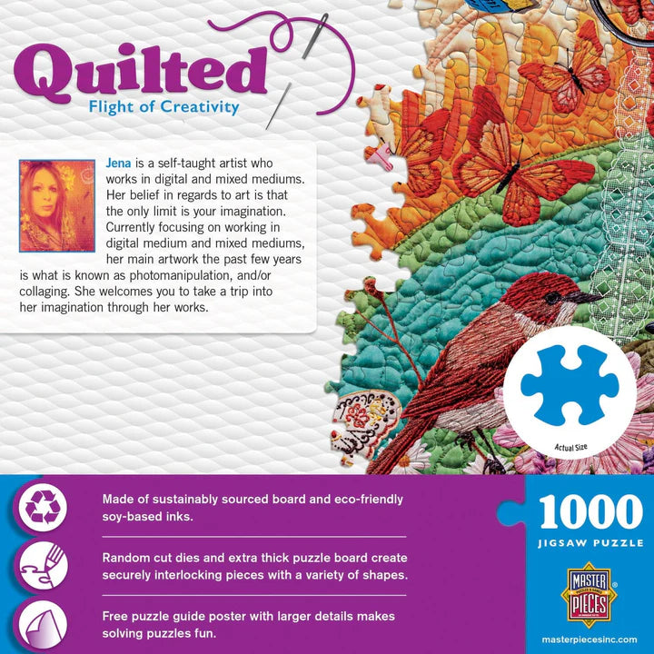 PFG Quilted - Flight of Creativity (1000pcs) (Usage/Used - PUZZLES FOR GOOD)