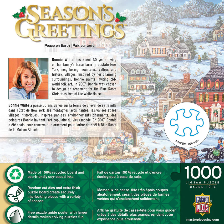 Salutations de la saison - Peace sur Terre, Bonnie White (1000pcs)