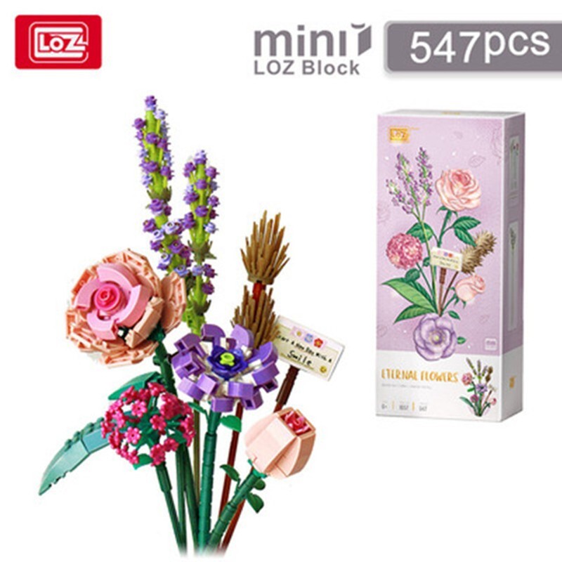 LOZ Eternal Flower - Rose Camellia Lavender Orchid Model (547pcs)