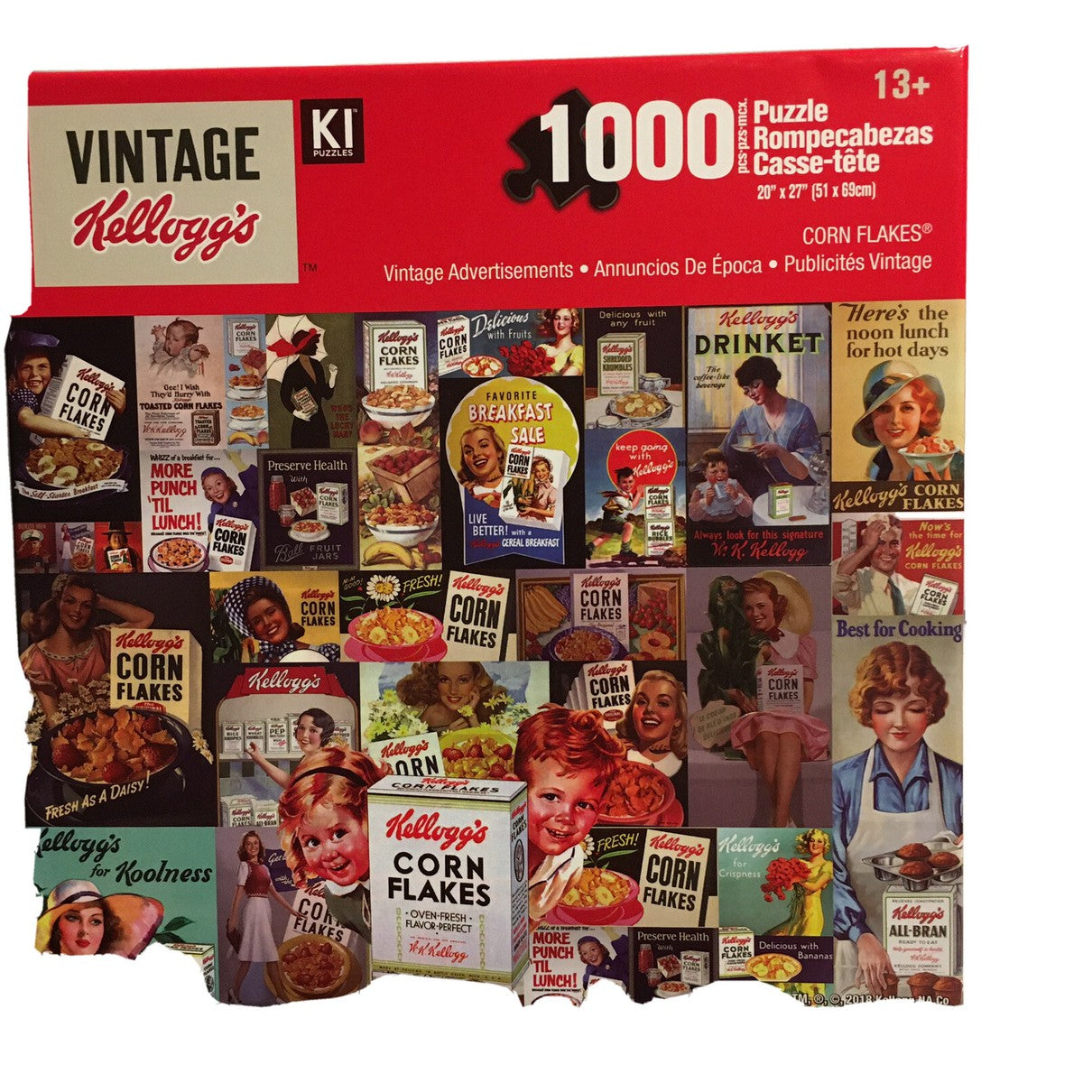 PFG Vintage Kellogg's - Corn Flakes (1000pcs) (Usage/Used - PUZZLES FOR GOOD)