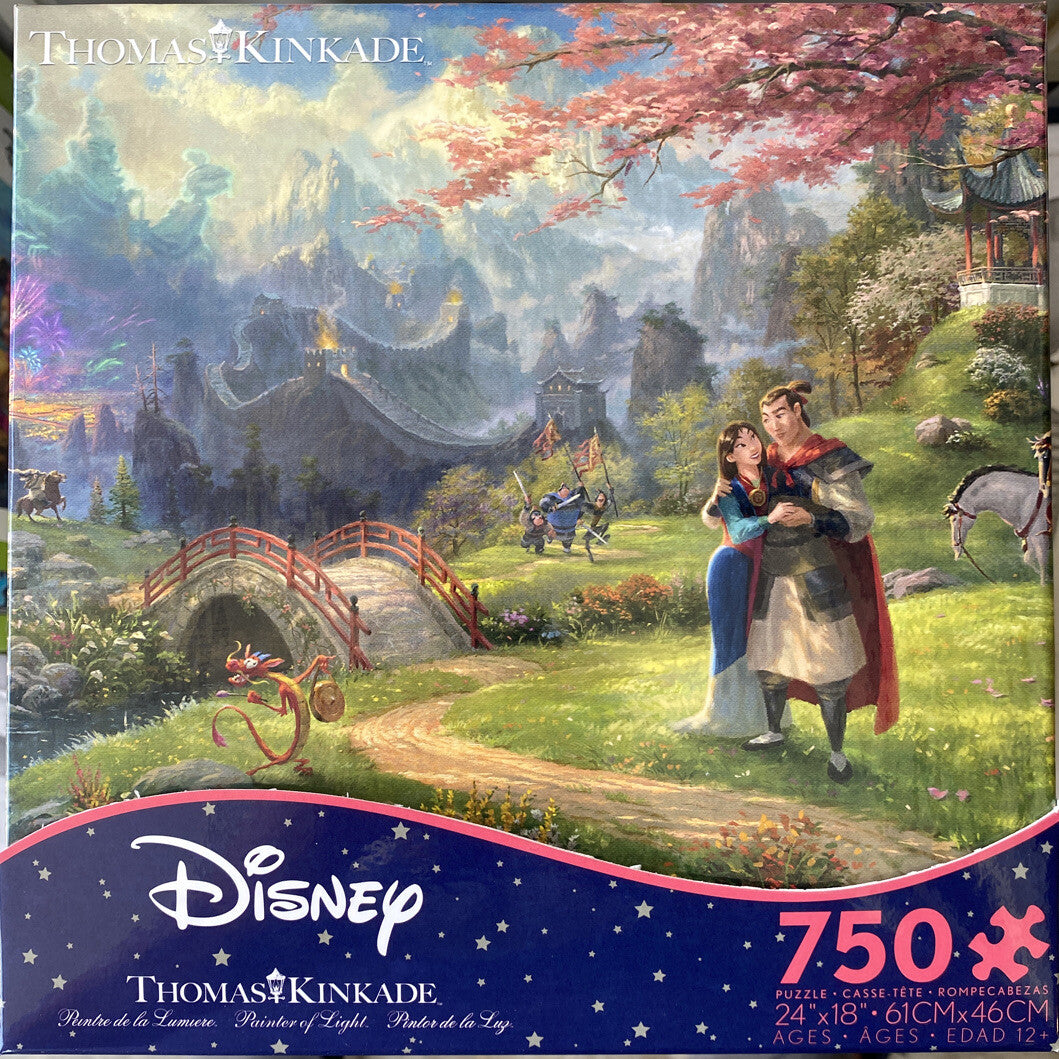 PFG Disney - Mulan Blossoms of Love, Thomas Kinkade (Usage/Used - PUZZLES FOR GOOD)