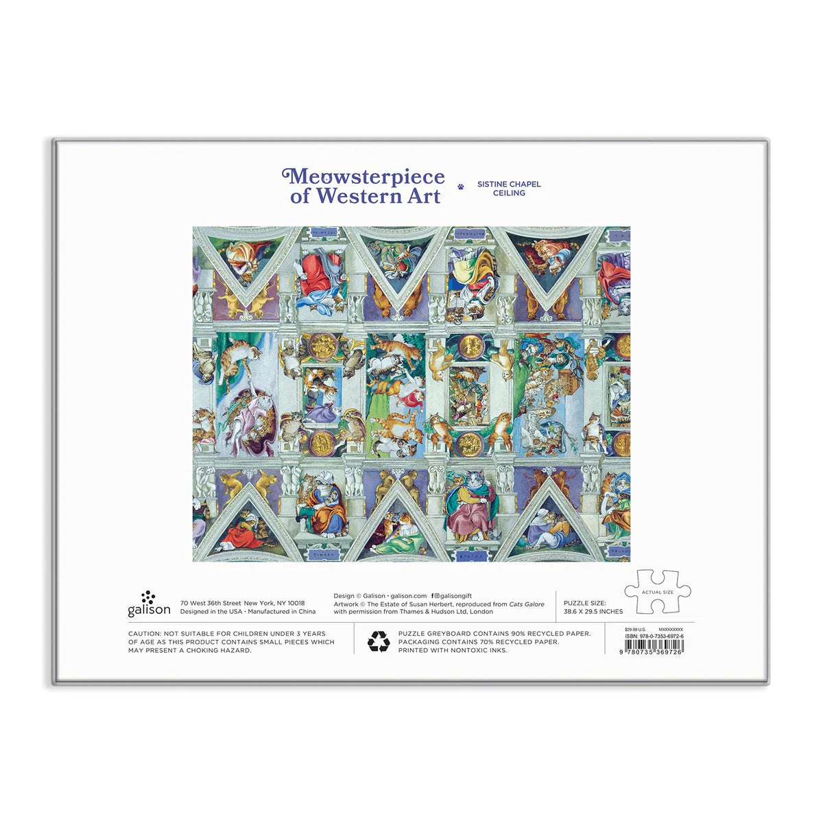 Sistine Chapel Plafond Meowsterpiece of Western Art (2000pcs)