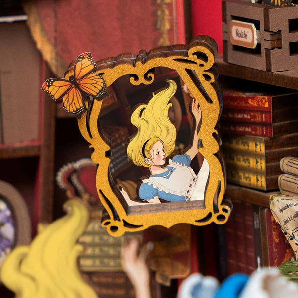 Coins de Livre - Aventure d'Alice - Tombez dans l'émerveillement (Bois)