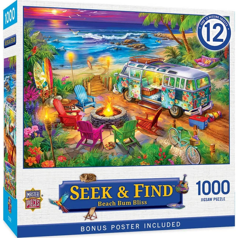 Seek & Find - Beach Bum Bliss (1000pcs) (Glow in the Dark)