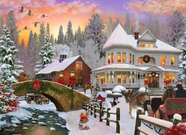 PFG Country Christmas, David Maclean (1000pcs) (Usage/Used - PUZZLES FOR GOOD)