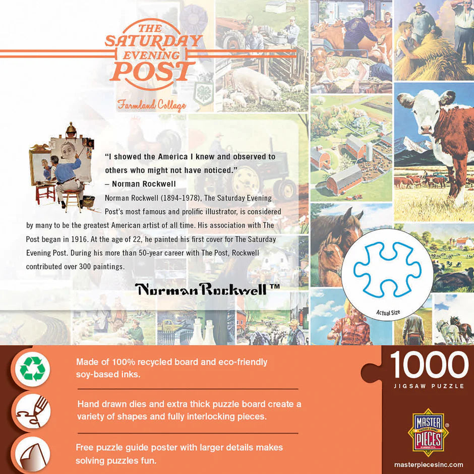 Saturday Evening Post - Farm Collage, Norman Rockwell (1000pcs)