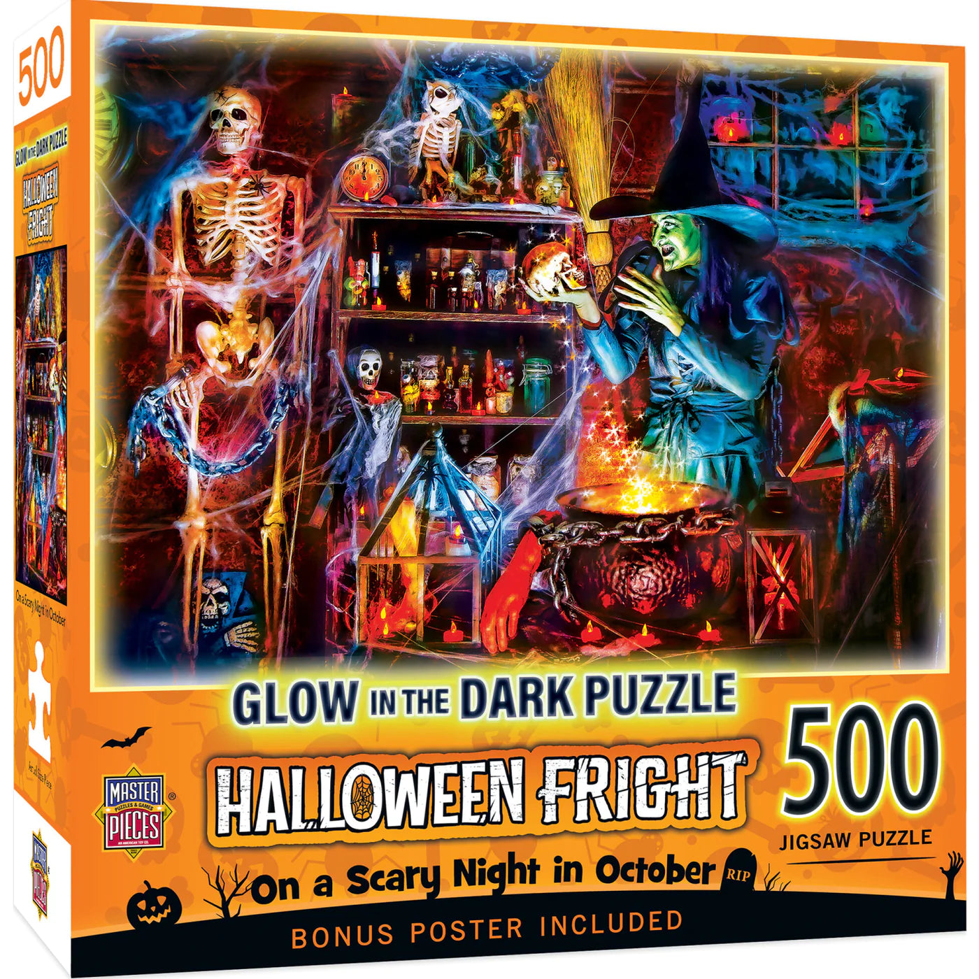 Glow-in-the-Dark Halloween Fright - On a Scary Night in October (500pcs)