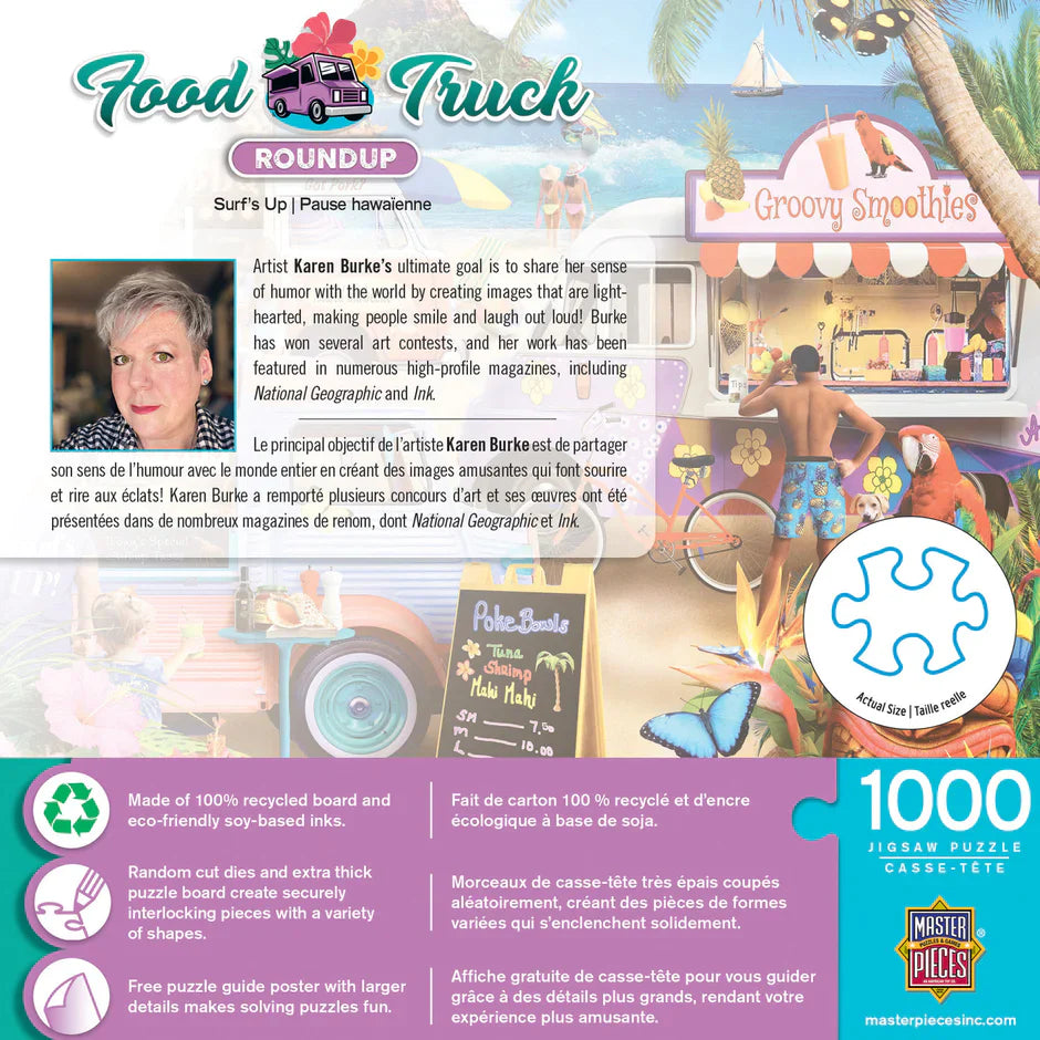 PFG Food Truck Round-up - Surf's Up, Karen Burke (1000pcs) (Usage/Used - PUZZLES FOR GOOD)