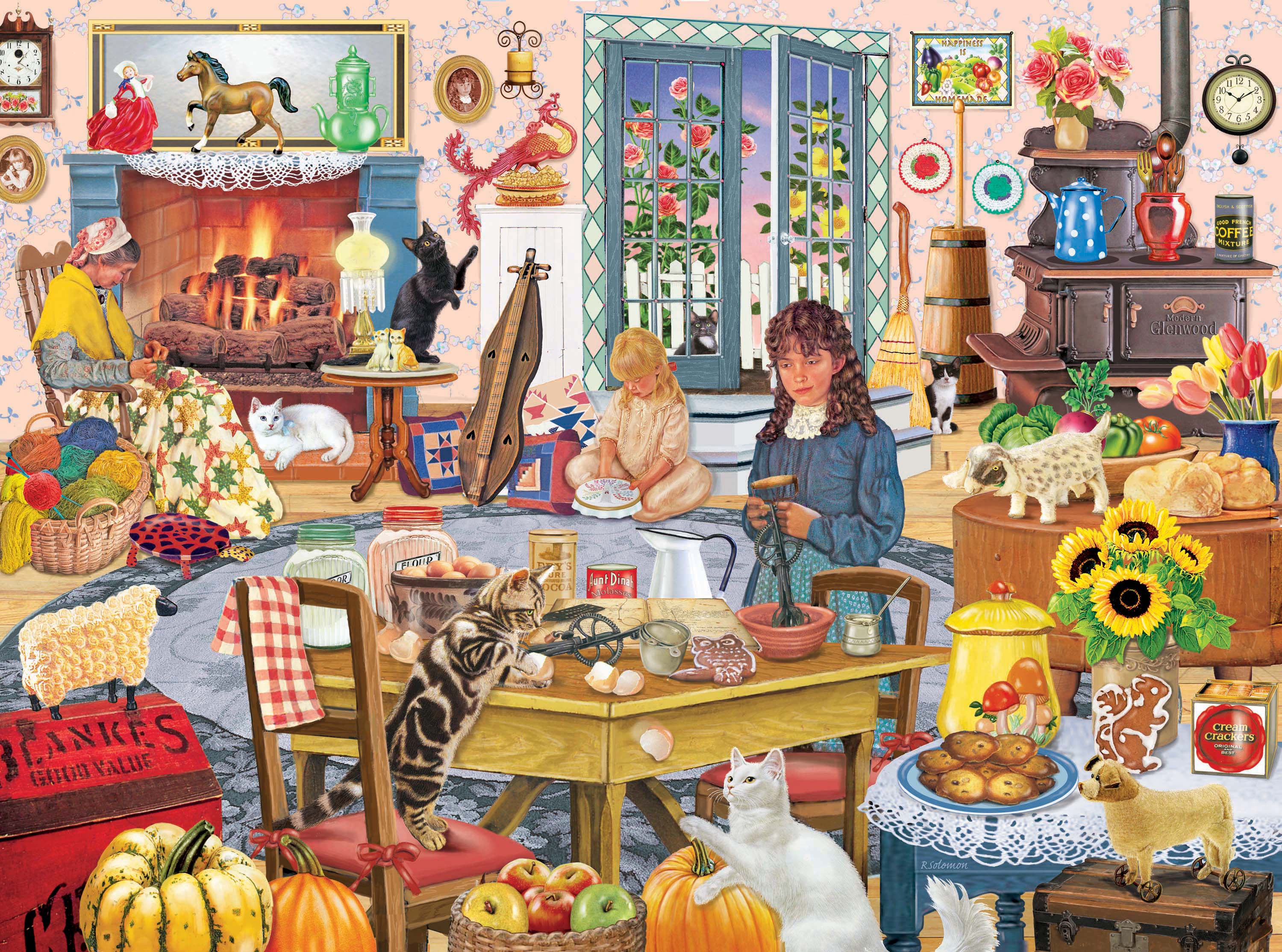 PFG Staying at Grandma's, Rosiland Solomon (1000pcs) (Usage/Used - PUZZLES FOR GOOD)
