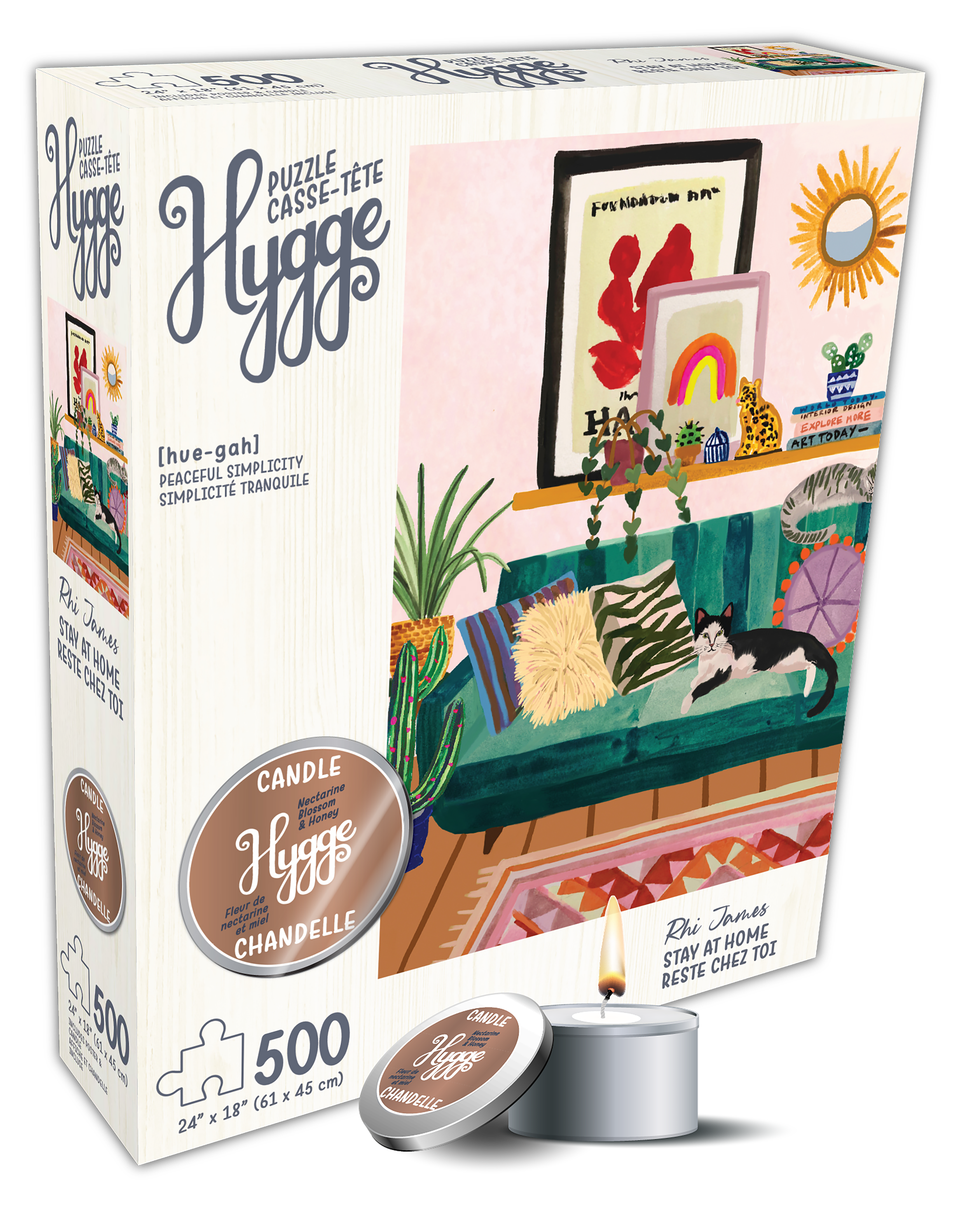 Hygge - Stay At Home, Rhi James (BONUS Candle) (500pcs)