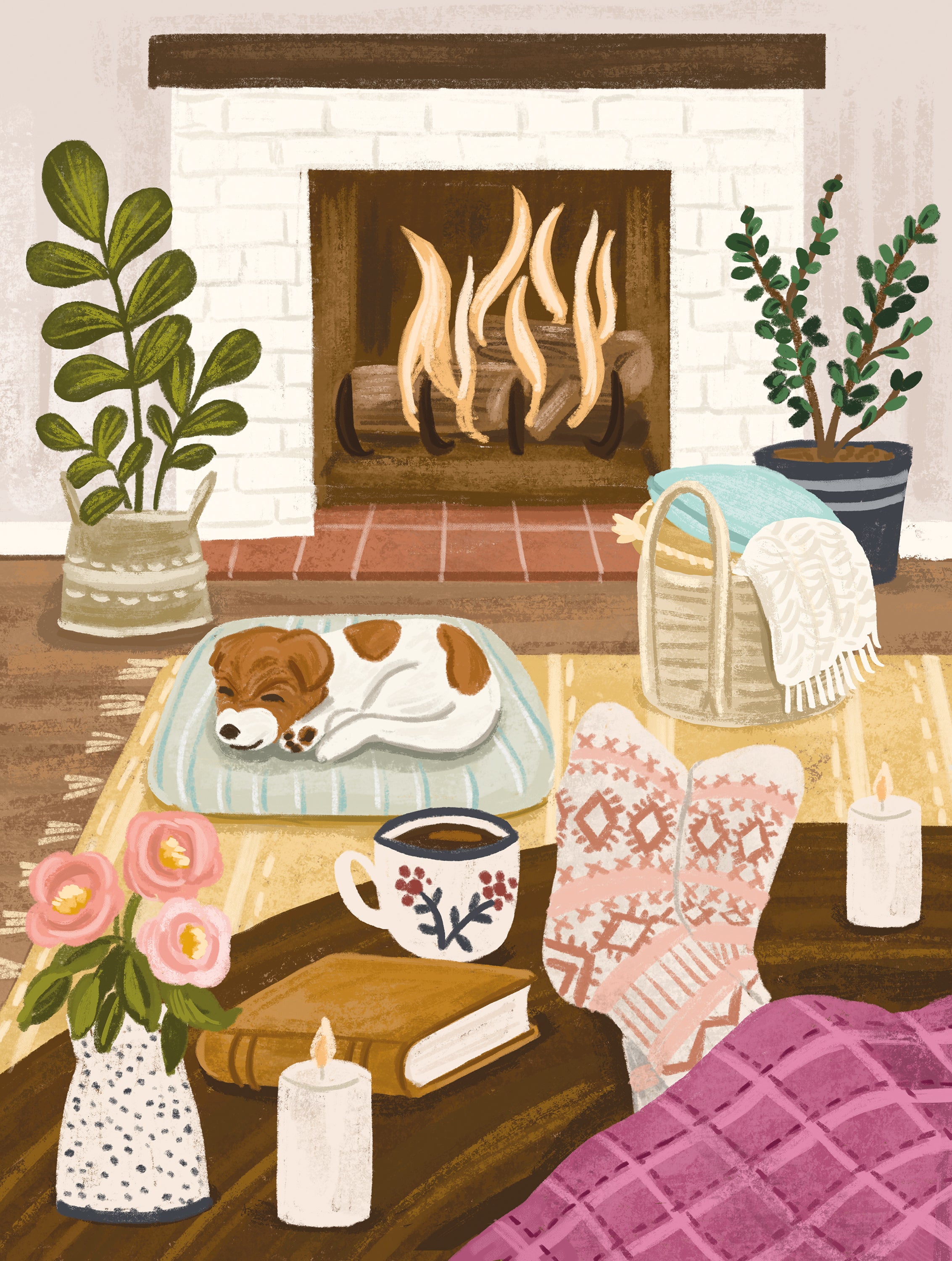 Hygge - Cozy Fireplace, Olivia Gibbs (BONUS Candle) (500pcs)