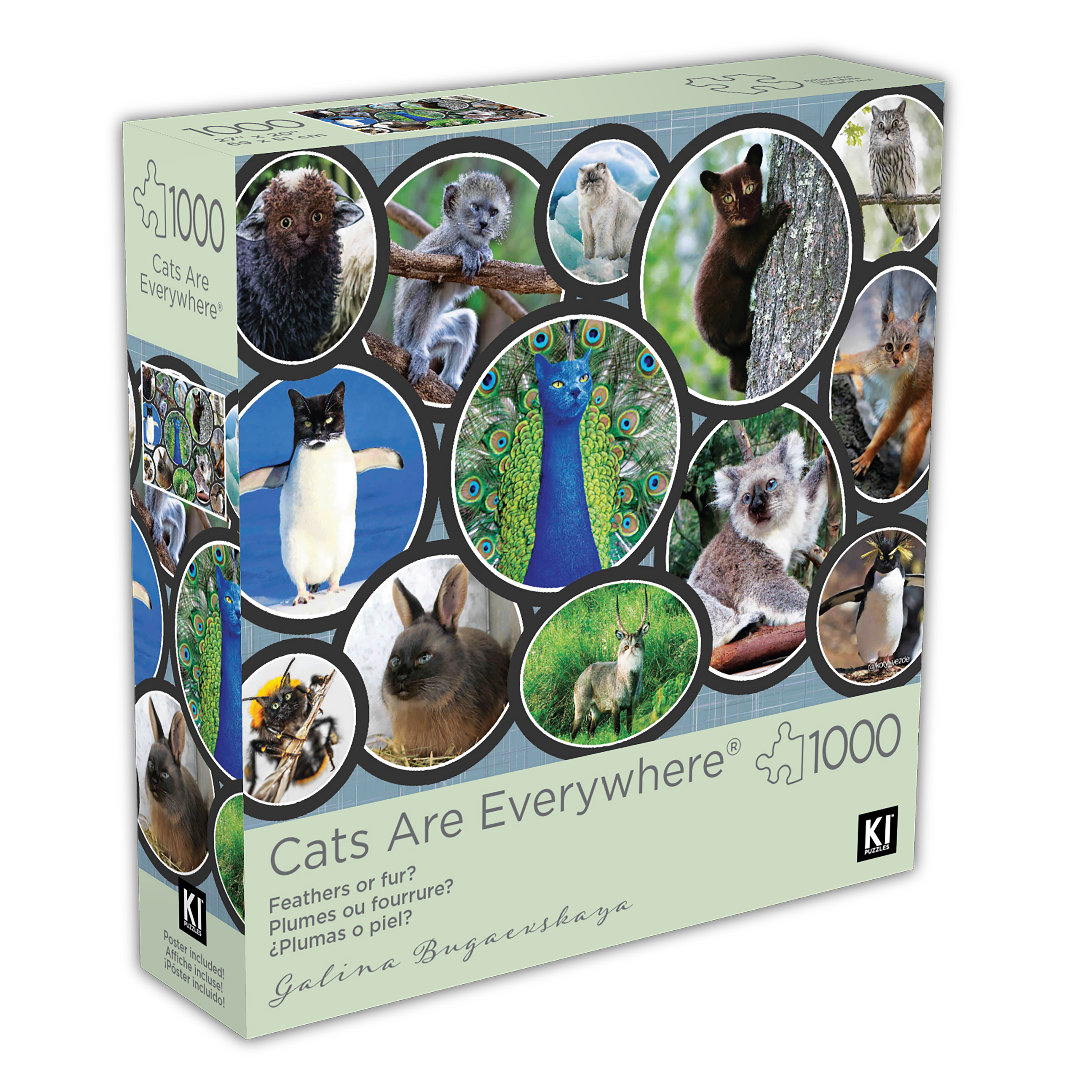 Cats Are Everywhere - Feathers or Fur? (1000pcs)