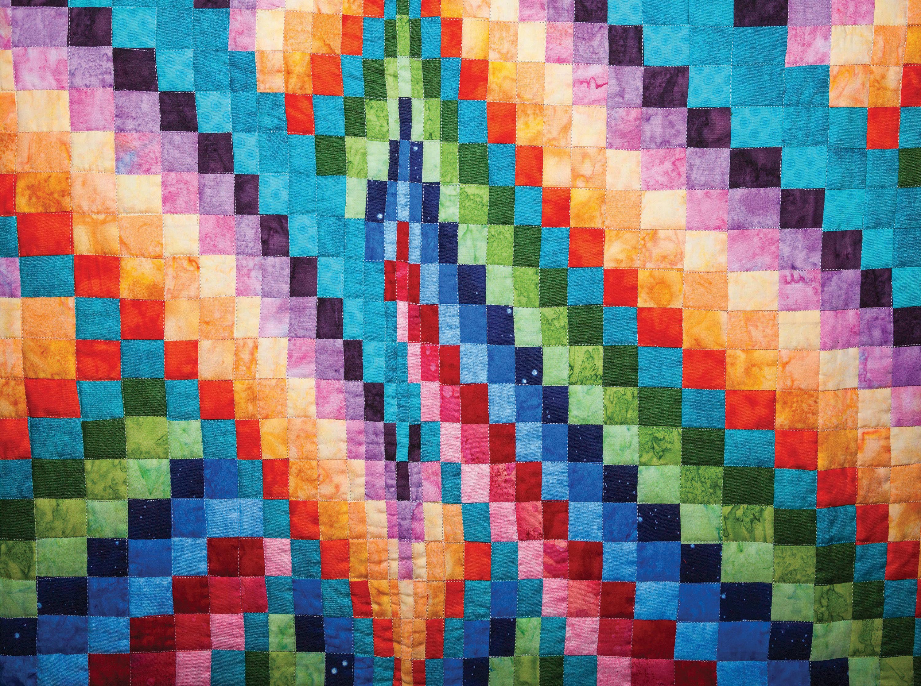 Colorful World - Handmade Quilt in Bright Colors (750pcs)