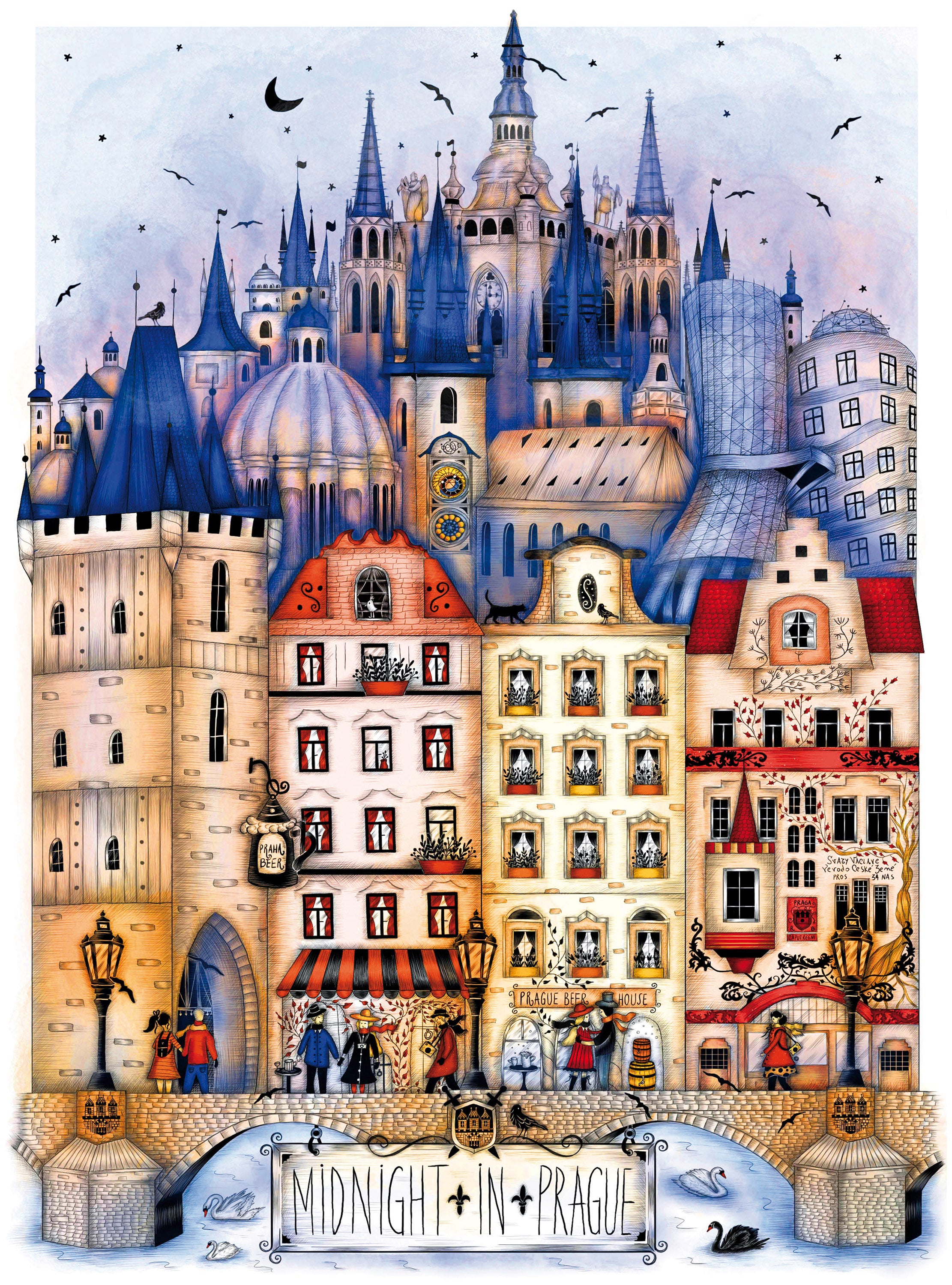 Cities at Midnight - Prague, Madalina Tantareanu (1000pcs)