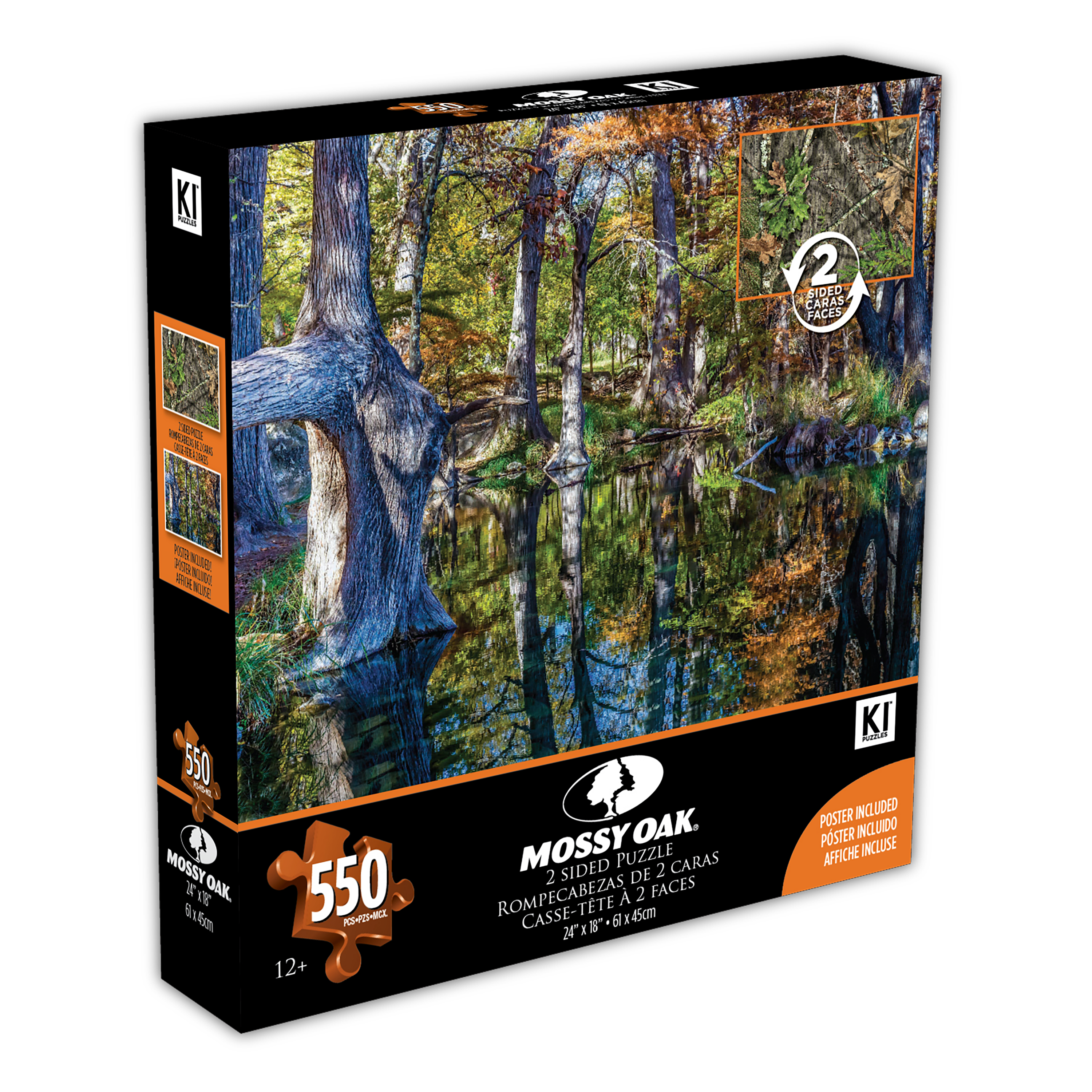 Oak moussu (2 faces) - Frio River, Texas (550pcs)
