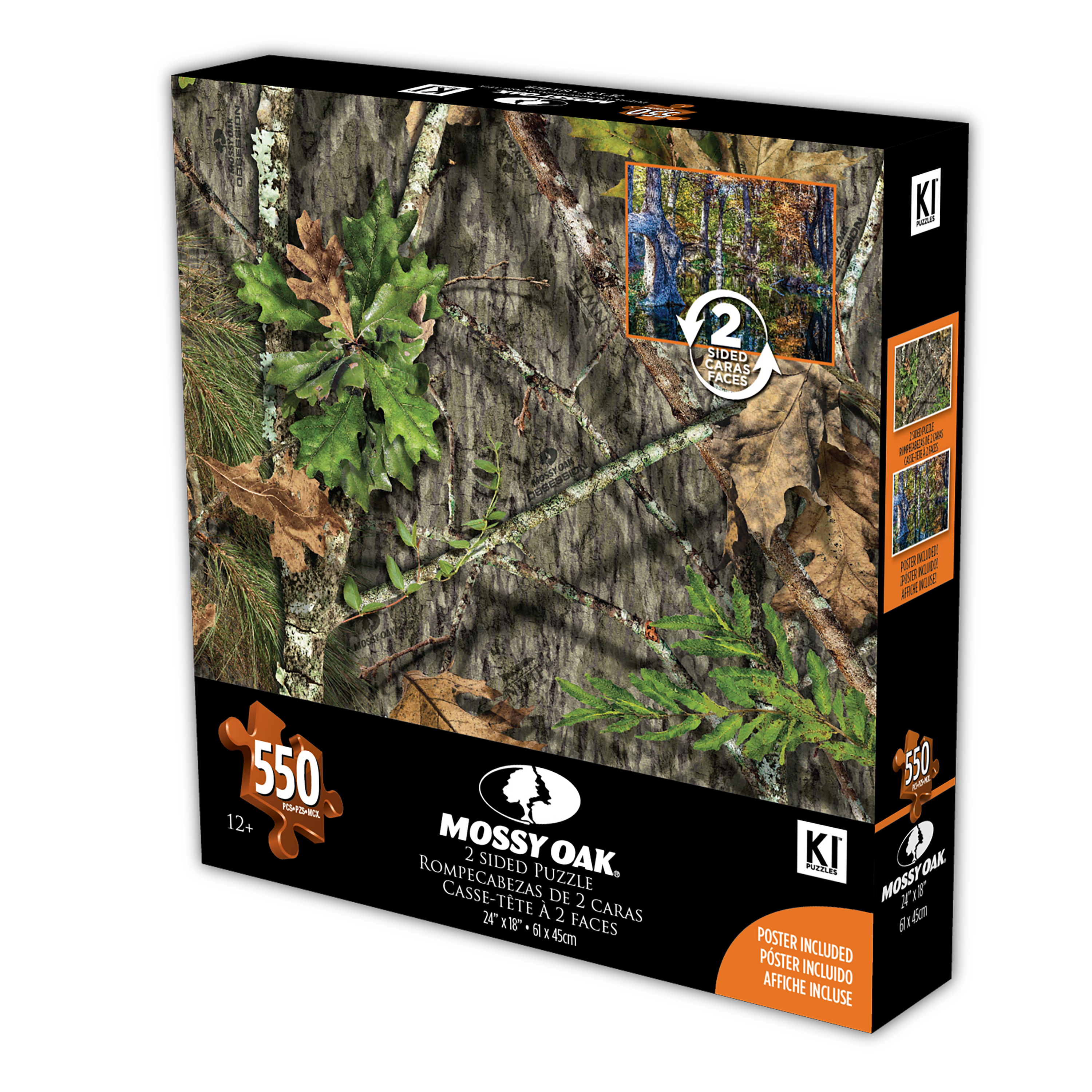 Oak moussu (2 faces) - Frio River, Texas (550pcs)