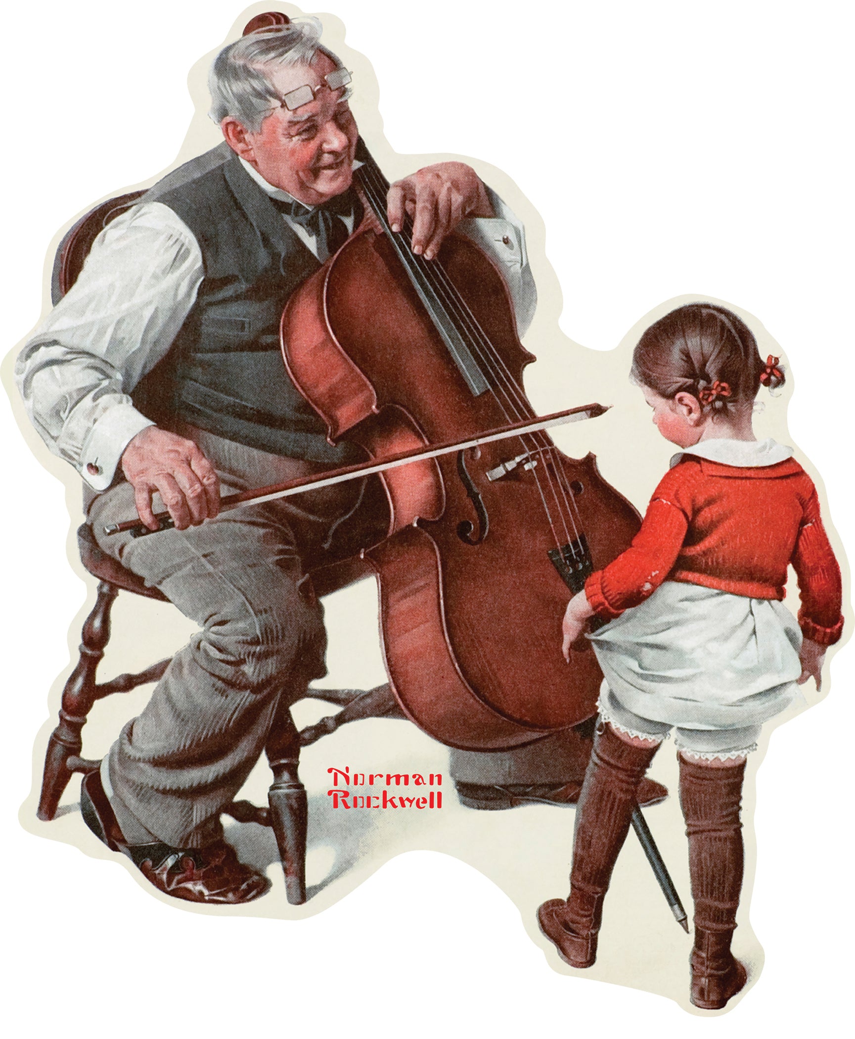 Petite fille Dancing, Norman Rockwell (en forme) (750pcs)