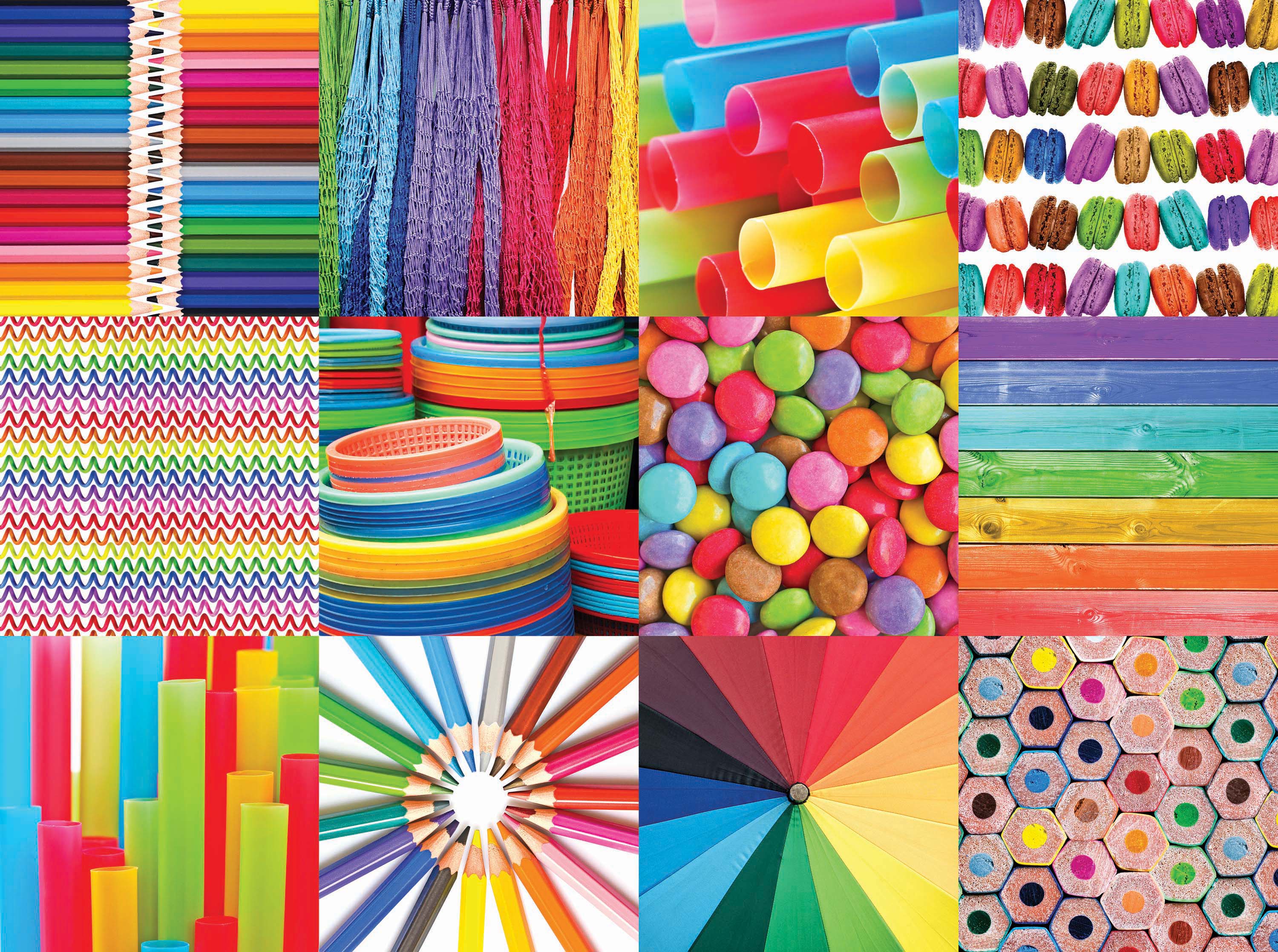 Collage coloré - Couleurs arc-en-ciel (1000pcs)