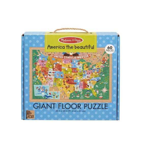Melissa & Doug Natural Play Floor Puzzle: America the Beautiful