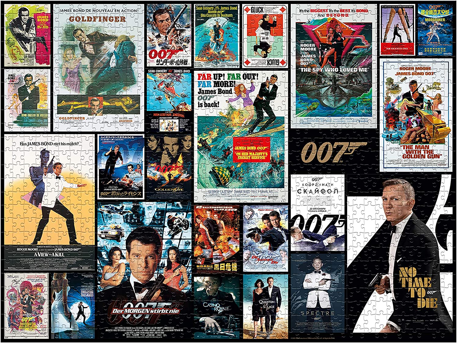 Tous les 25 films James Bond (1000pcs)
