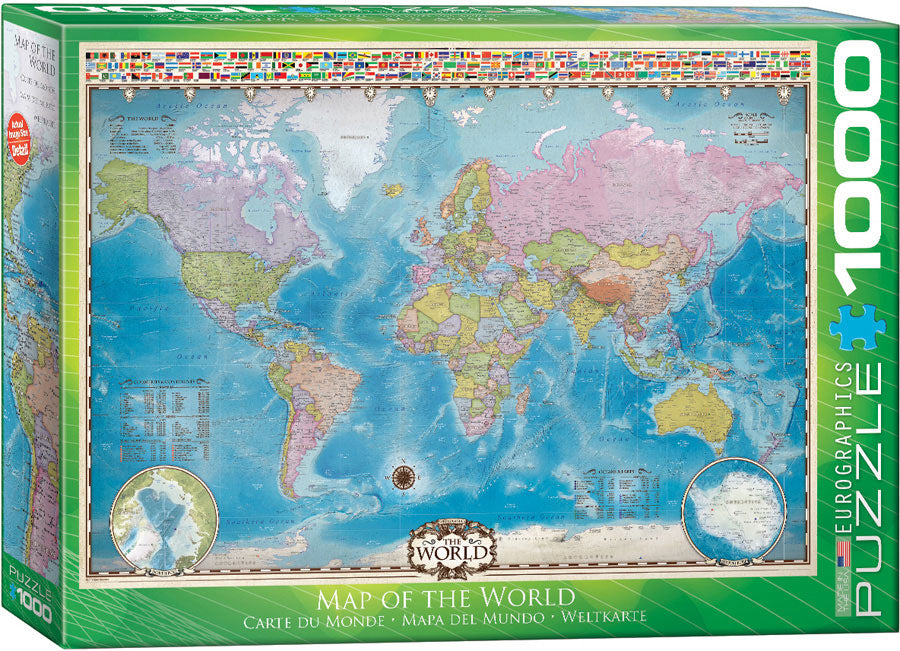 PFG Map of the World (1000pcs) (Usage/Used - PUZZLES FOR GOOD)