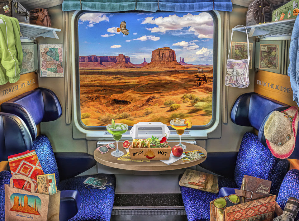 PFG - Monument Train Ride, Lars Stewart (1000pcs) (Usages/Used - Puzzles for Good)