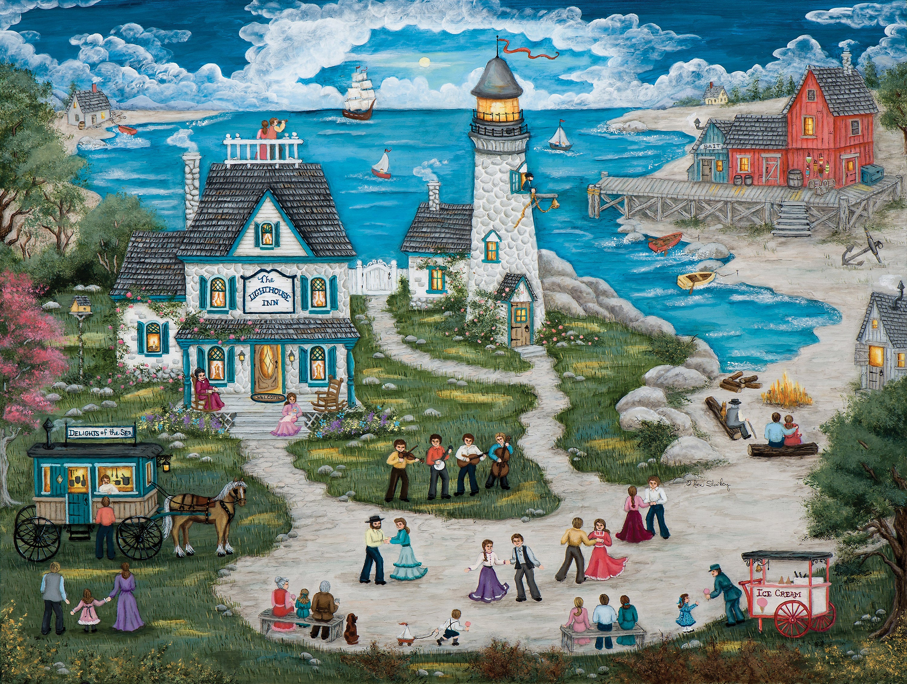 Fête du PFG à The Lighthouse Inn, Ann Stookey (550 pièces) (Usage/Utilisé - PUZZLES FOR GOOD)
