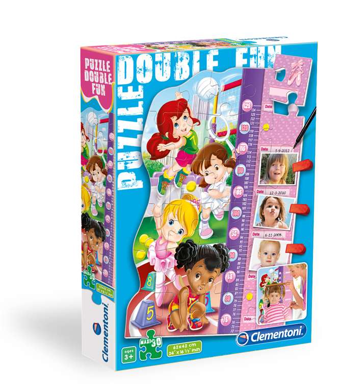 Double amusement: Girls - Puzzle & Height Chart