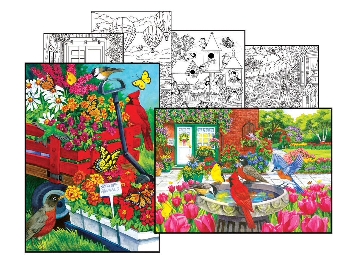 Swingin' into Summer + Fish Pond Pals, Amy Rosenberg (2 Puzzles + 4 Coloring Pages)