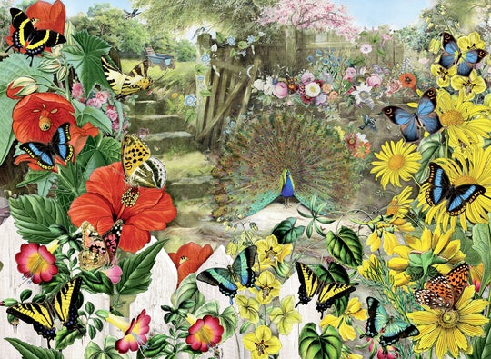 Peacock in the Garden, Barbara Behr (1000pcs)