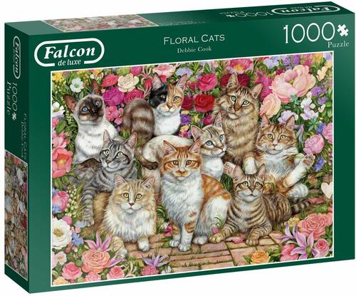 Chats floraux, Debbie Cook (1000pcs)