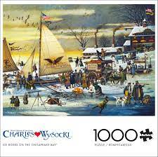 Riders de glace sur la baie de Chesapeake, Charles Wysocki (1000pcs)