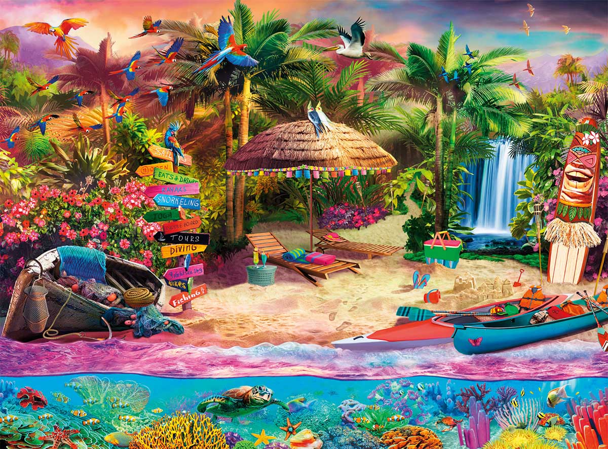 Couleur marine: vacances sur l'île tropicale