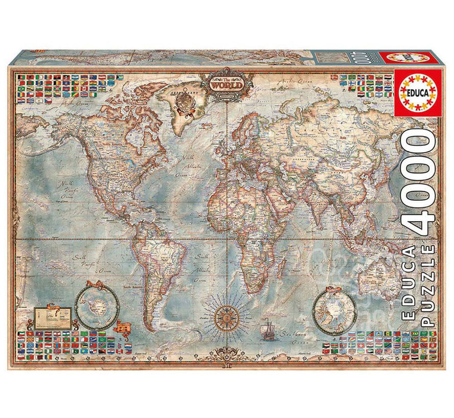 Political Map Of The World (4000pcs)