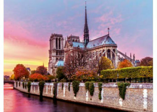 PFG Ravensburger Picturesque Notre Dame, Huber Images (Usage/Used - PUZZLES FOR GOOD)
