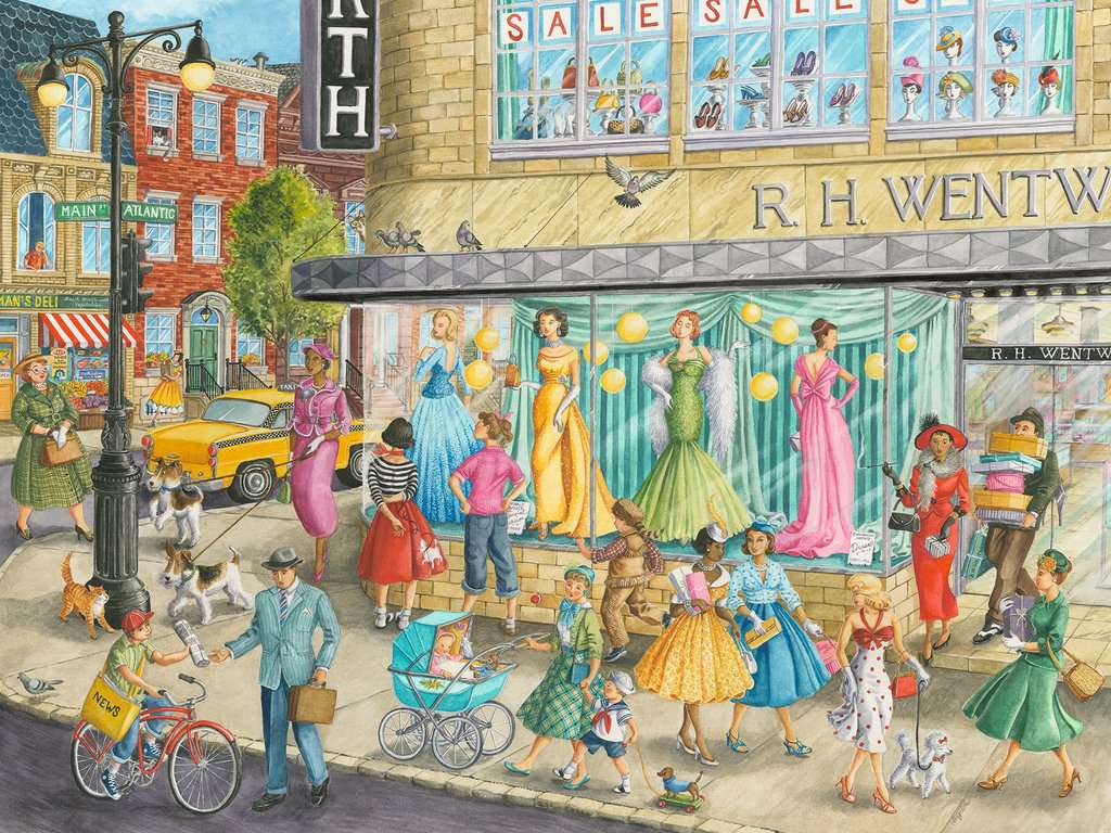 PFG Ravensburger Sidewalk Fashion (1500pcs) (Usage/Used - PUZZLES FOR GOOD)