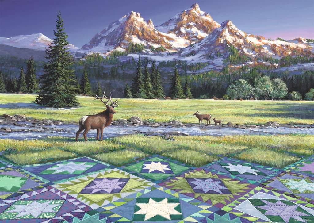 Ravensburger Mountain Quiltscape (300 grands)