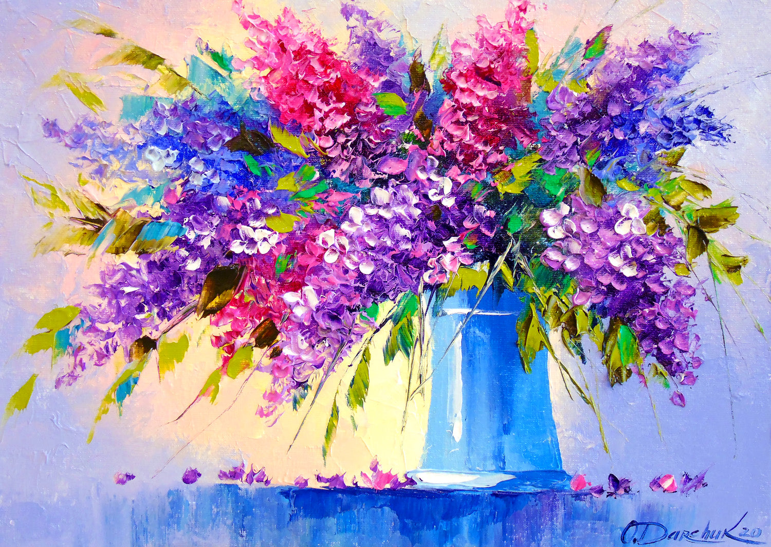 Bouquet de lilas dans un vase (1000 pc)