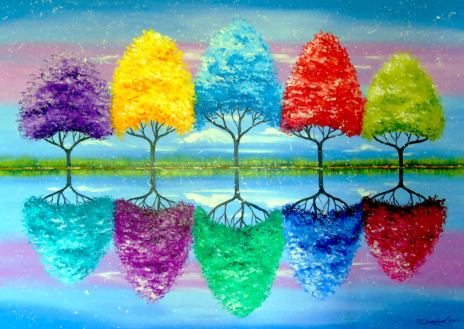 Chaque arbre a sa propre histoire colorée (1000pcs)