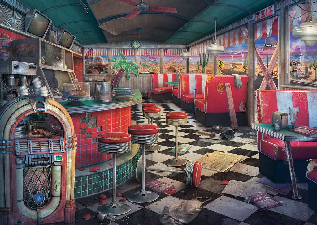 Ravensburger Abandoned Series - Decaying Diner (1000pcs)