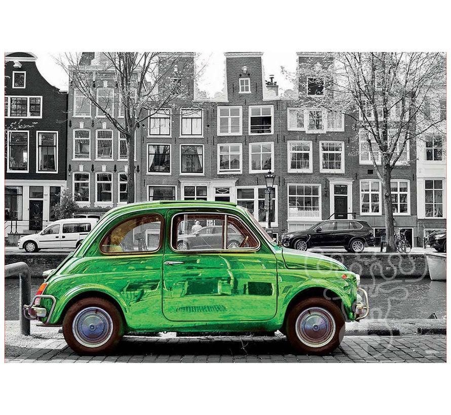 Voiture PFG à Amsterdam - noir et blanc coloré (utilisation / utilisé - puzzles pour de bon)