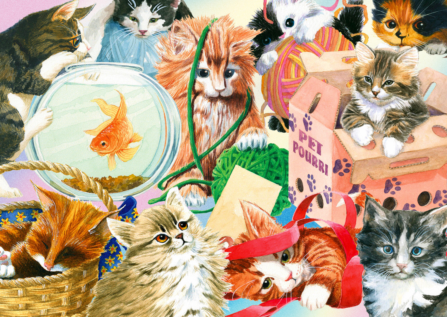 Curieux chats (1000pcs)