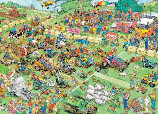 PFG Lawn Mower Race, JVH (1000pcs) (Usage/Used - PUZZLES FOR GOOD)