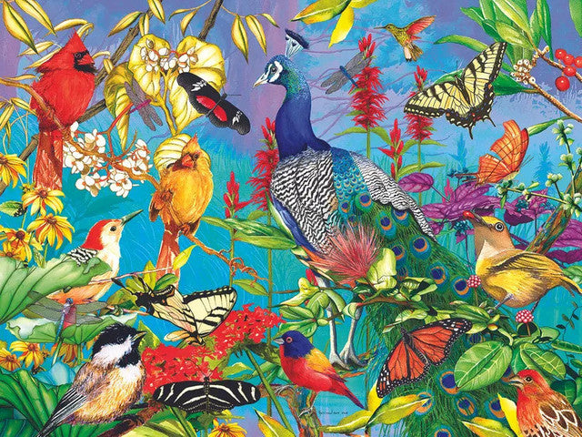 PFG Peacock Garden (1000pcs) (Usage/Used - PUZZLES FOR GOOD)