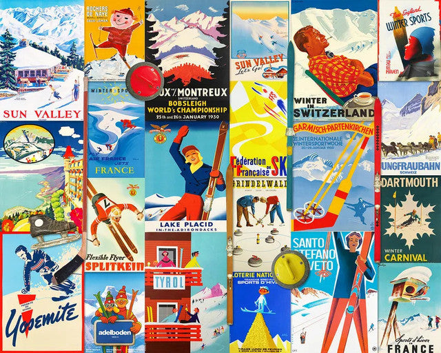 PFG Nostalgic Winter Sports (1000pcs) (Usage/Used - PUZZLES FOR GOOD)