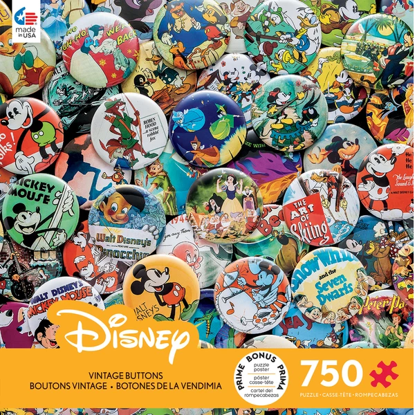 PFG Disney Collection - Vintage Buttons (Usage/Used - PUZZLES FOR GOOD)