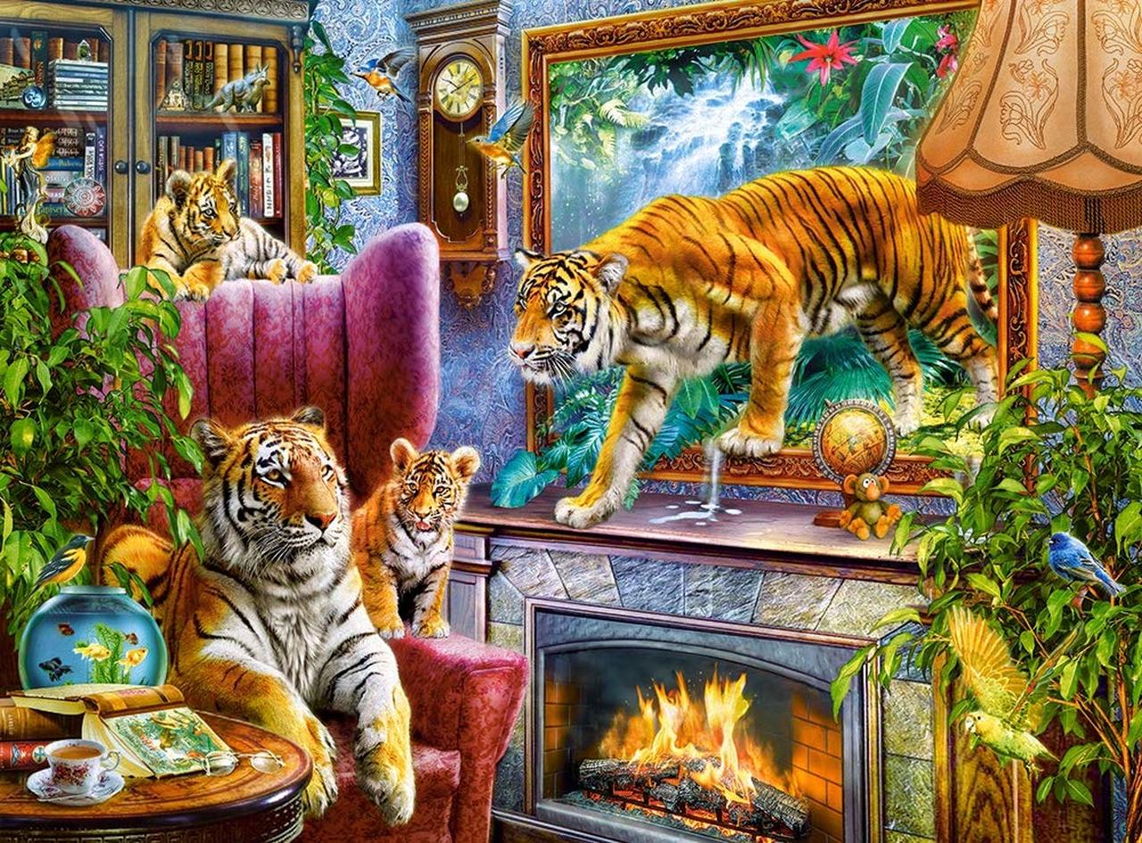 Tigers prenant vie (3000pcs)