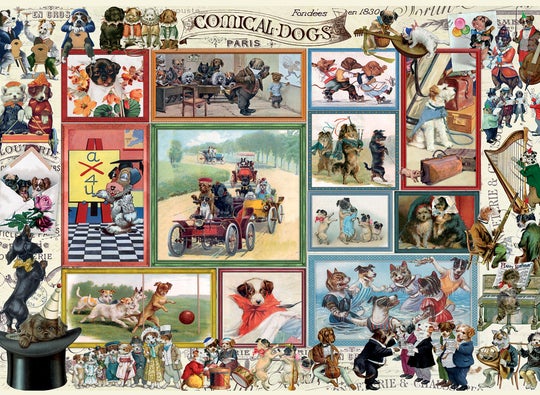 Cute Kittens - Comical Dogs, Barbara Behr (2x500pcs)