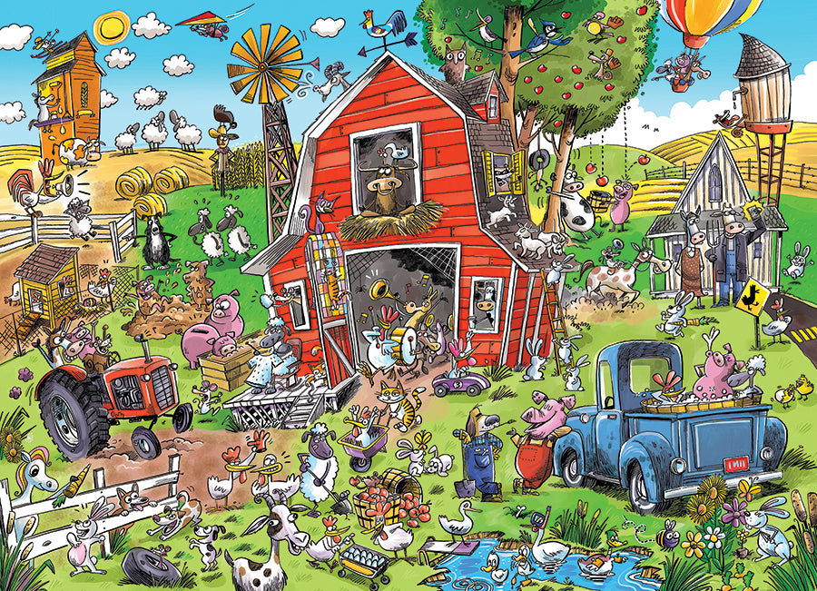 Folie de la ferme (puzzle de la famille)